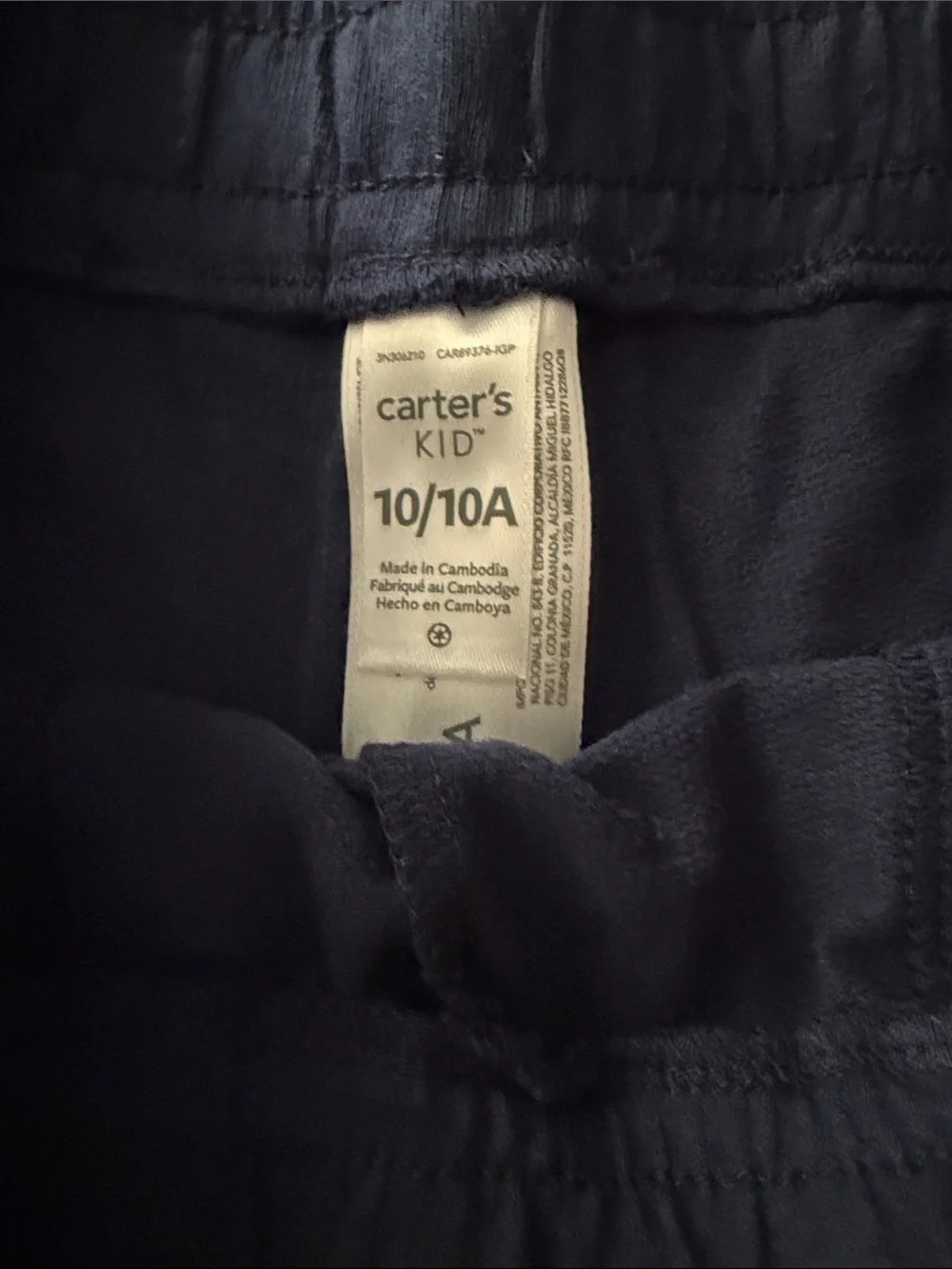 Carter's Navy Elastic-Waist Knit Athletic Shorts